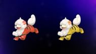 Regular and Shiny Hisuian Growlithe (Image via TPC)
